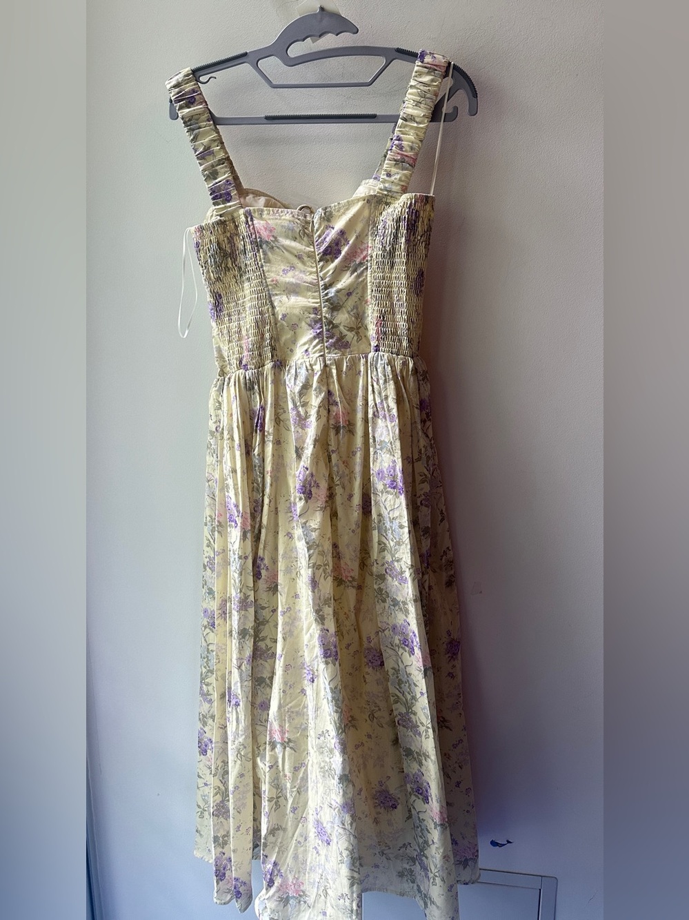 NWT. Mable, Yellow Floral Midi Dress 15” P2P Size S | 24 - Picture 4 of 6